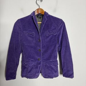 Belvest Blazer 6 Womens‎ Corduroy Cotton & Cashmere Plum Purple